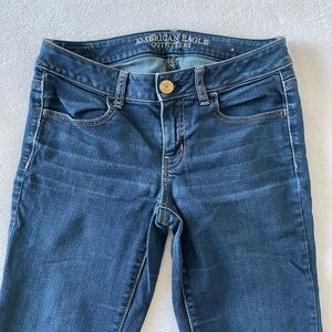 Blue Denim American Eagle Jeans Jeggings, Size 4
